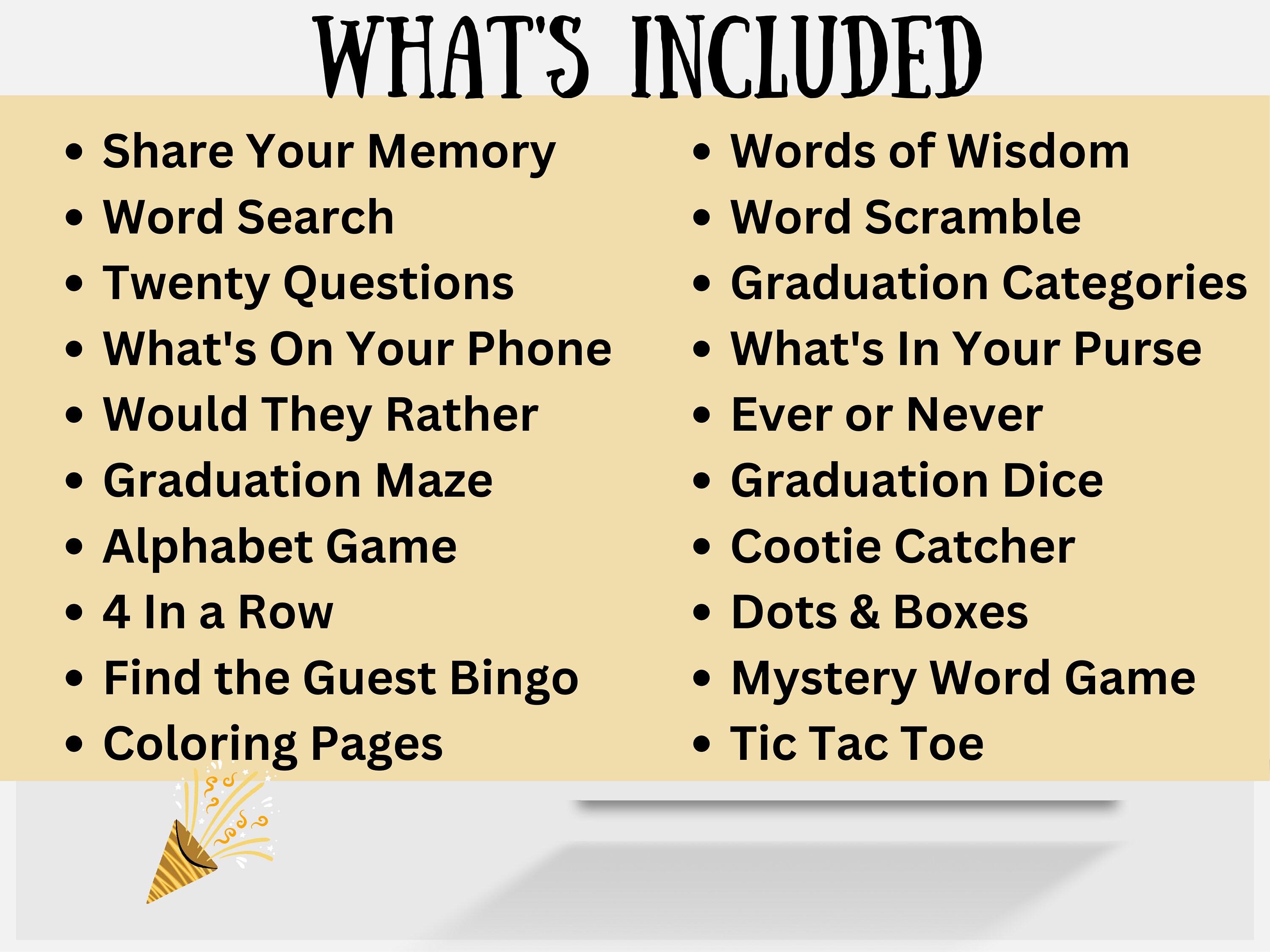 Graduation Party Game Bundle Printable Grad Party Games - Etsy
