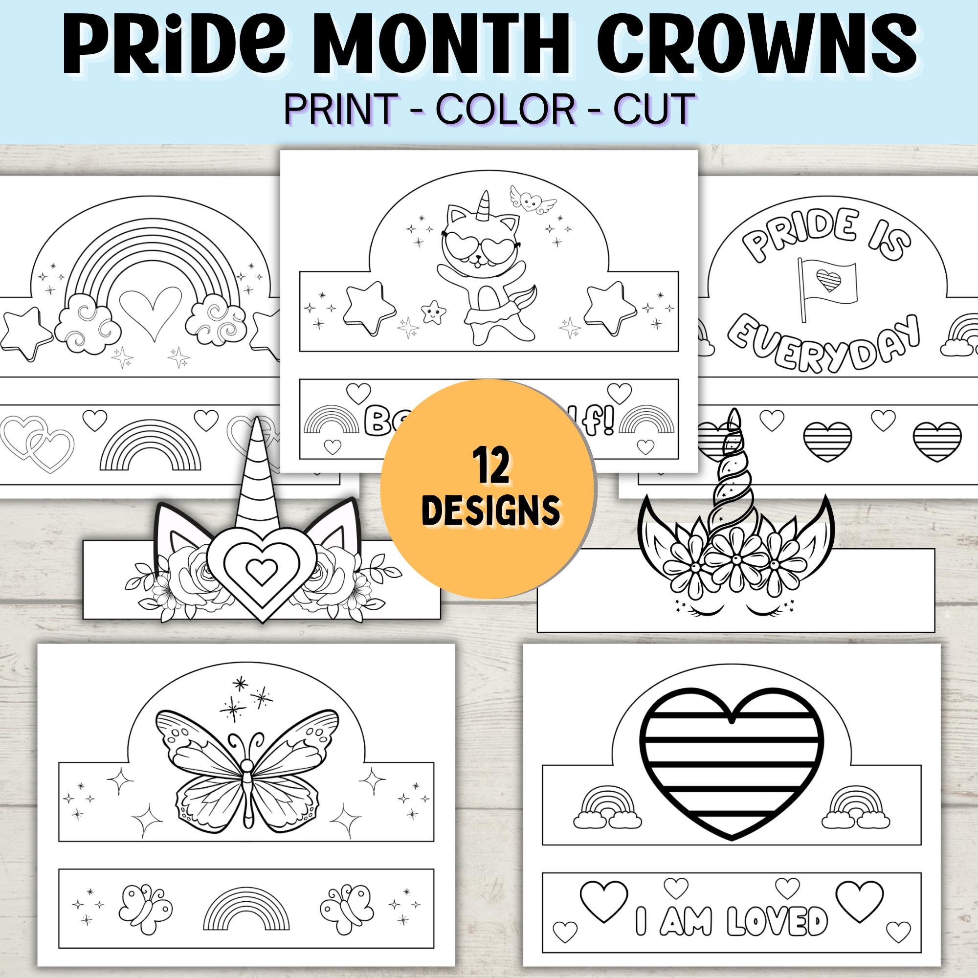 Pride Month Printable Crown Craft | DIY Celebration Craft | LGBTQ+ ...