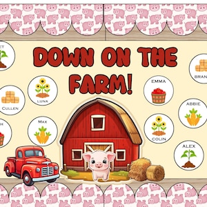 Down on the Farm Bulletin Board Kit | Back to School Bulletin Board | Fall Classroom Decor | Farm Animals | Editable Barnyard Theme