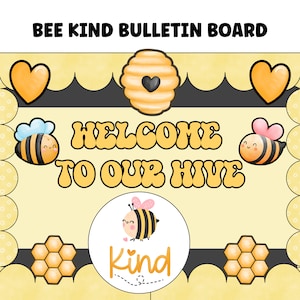 Bulletin Board Kit mit Bienen Thema | Zurück zu SchulBulletin Board | Bee Kind Klassenzimmer Dekor
