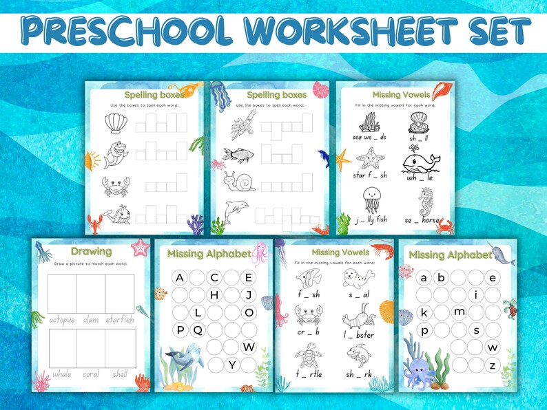 Under the Sea Preschool Worksheets Pre-k Activities Kindergarten ...