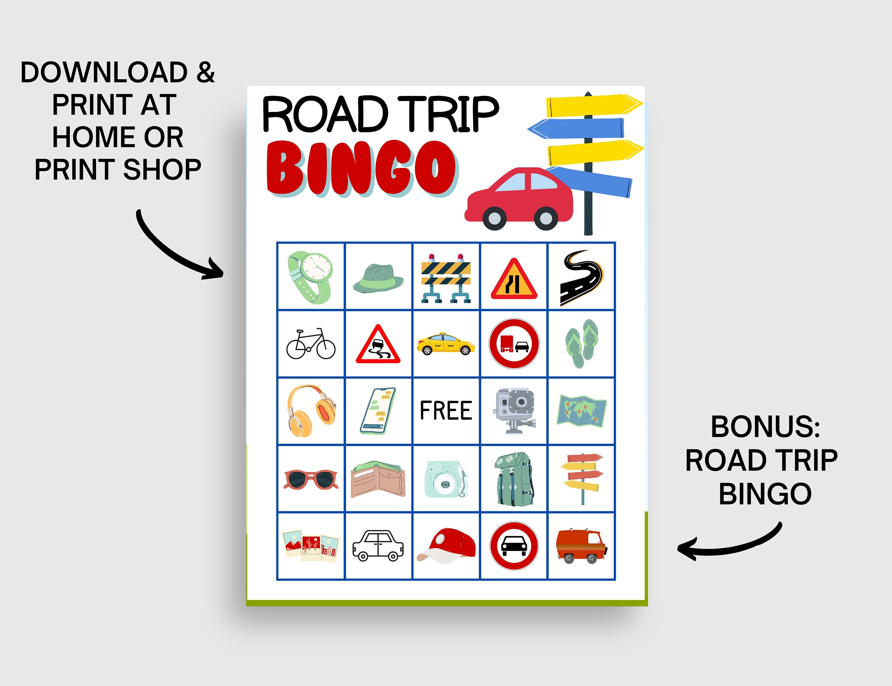 Family Road Trip Games Printable, Kids Car Games, Vacation Scavenger ...