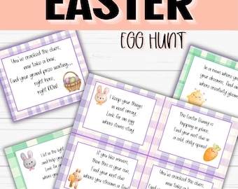 Printable Teen Easter Egg Hunt Clues, Unique Scavenger Hunt for Teens, Digital Easter Game, Fun Downloadable