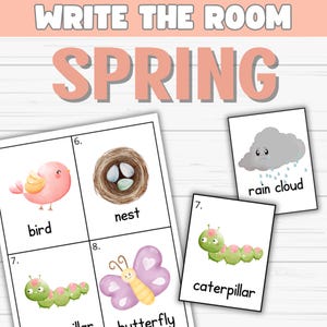 Spring Write the Room | Printable Spring Vocabulary Activity for Kids ...
