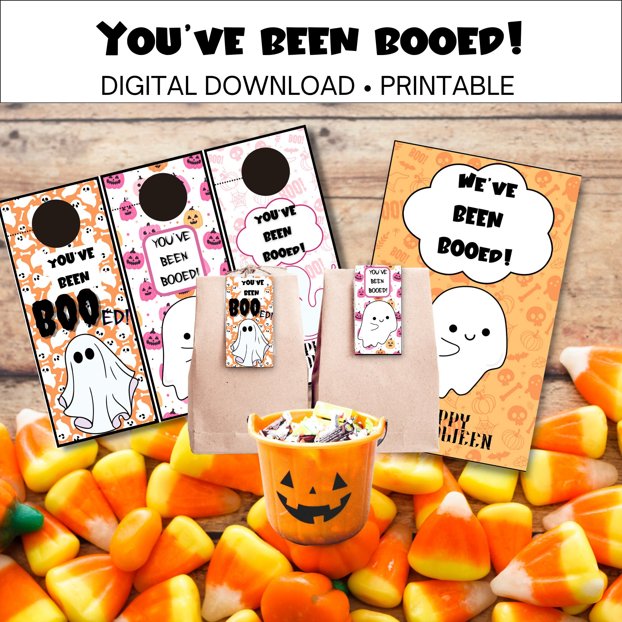 Boo Basket Tags You've Been Booed Boo Kit Printable Halloween Printable