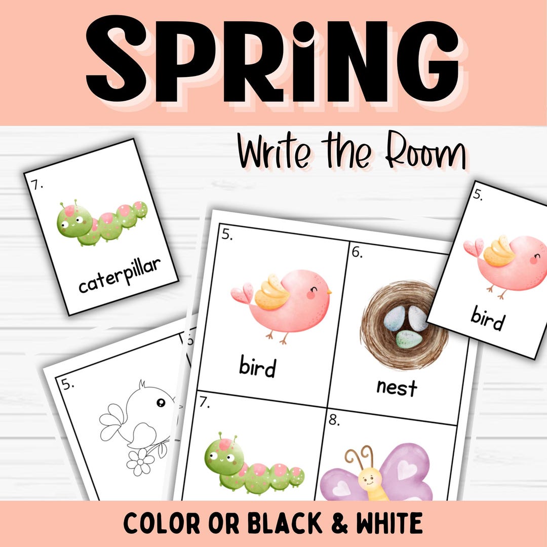 Spring Write the Room | Printable Spring Vocabulary Activity for Kids ...
