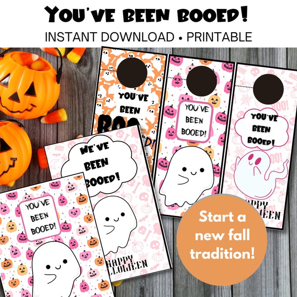 Boo Basket Tags- You've Been Booed  - Boo Kit Printable -  Halloween Printable - Halloween Game - We've Been Booed -Boo Your Friends