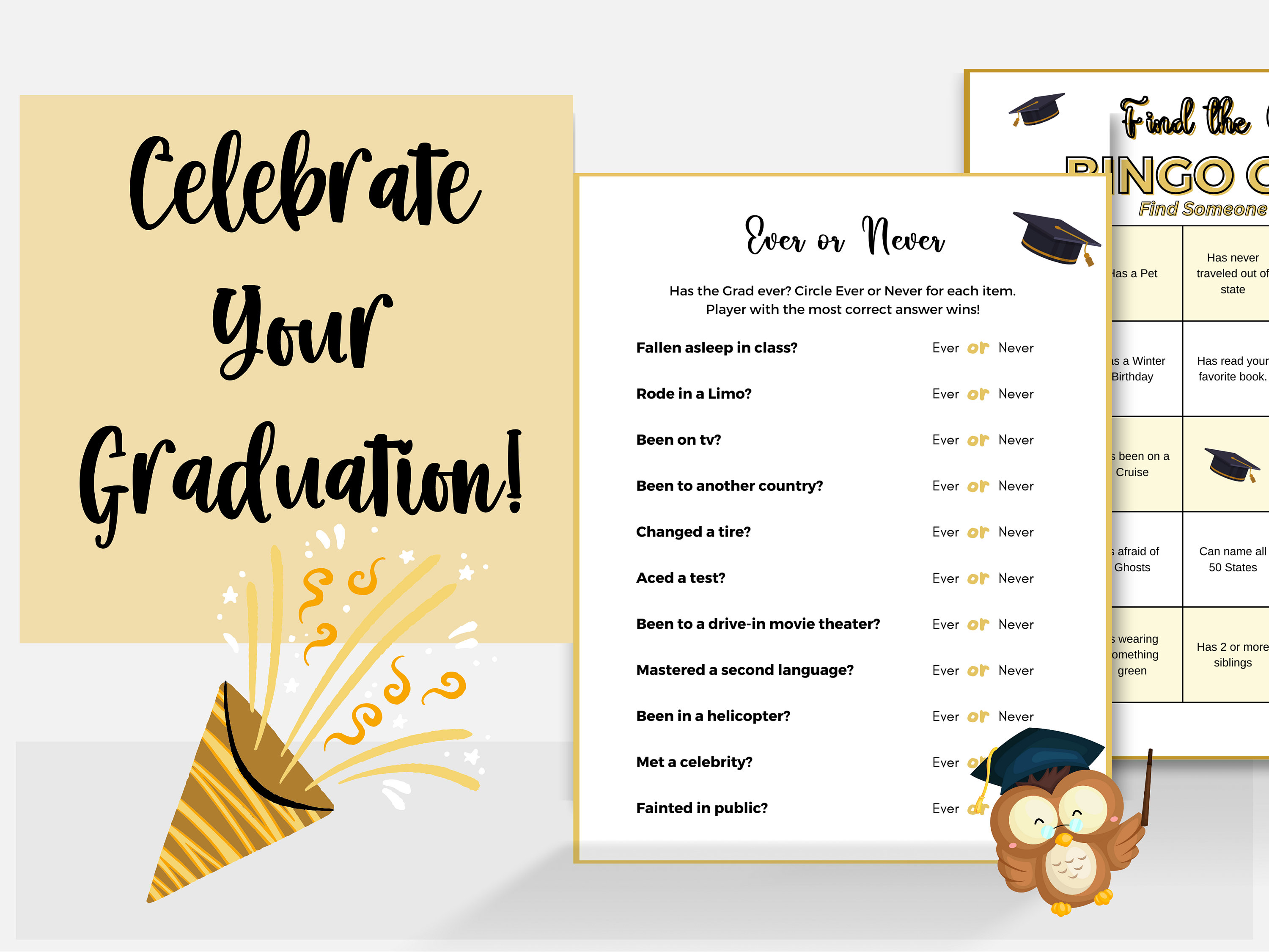 Graduation Party Game Bundle Printable Grad Party Games - Etsy