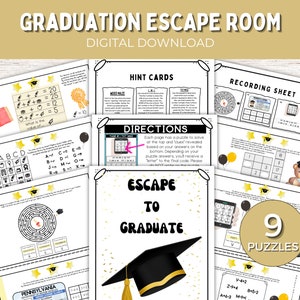 Graduation Escape Room | Printable Escape Room Game | Family Game Night Activity
