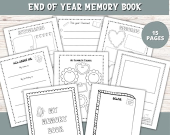 End of Year Memory Book | Kindergarten Memory Book | School Year Keepsake | Preschool Memories
