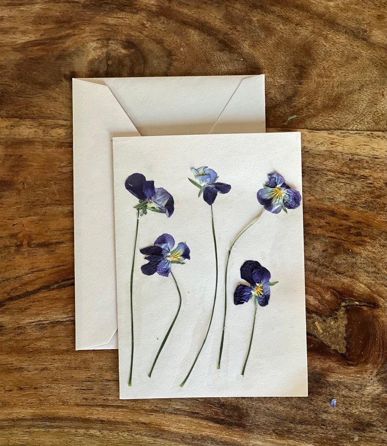 Pressed Flower Cards Etsy