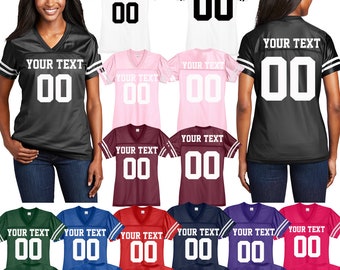 Koszulka drużyny damskiej na zamówienie – spersonalizowana koszulka sportowa z imieniem i numerem, siatkowa koszulka do piłki nożnej, spersonalizowana koszulka drużyny, prezent dla kibica na mecz