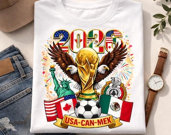 2026 Fotbollsfanskjorta USA Kanada Mexiko, Nordamerika Fotbollströja 2026, Patriotisk fotbollströja, Matchdagströja, Unisex Hoodie