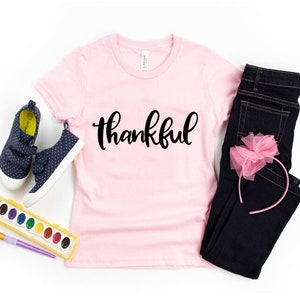 Thankful Printed Comfortable Cotton T-Shirt - Trendy Fashionable Soft Stuff Clothing - Stylish Graphic Round Neck Summer Washable Shirt