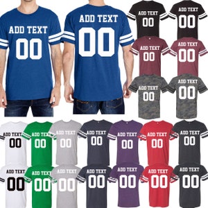 Customized Cotton Jersey Tee, MEN Cotton Jersey Tee ,Football Jersey , Soccer Jersey, Super Bowl Tee Jersey, Team Jersey Name Number Tee