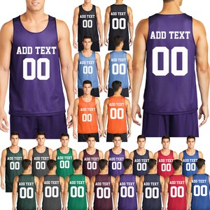 Custom Double Sided Basketball Jersey Set Printed Reversible