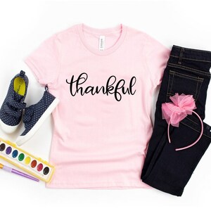 Thankful Printed Comfortable Cotton T-Shirt - Trendy Fashionable Soft Stuff Clothing - Stylish Graphic Round Neck Summer Washable Shirt
