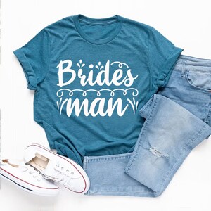 Brides Man Printed Washable T-Shirt - Stylish Fashionable Clothing - Modern / Trendy Modern Graphic Tee - Round Neck Summer Shirts