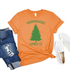 Morning Wood Lumber Co, Funny Screen Printed T-shirt - Custom Graphic Unisex Tee Shirt, Hoodie, Tan Tops & Crewneck Sweatshirt