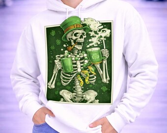 Funny St Patricks Day Skeleton Shirt, Irish Drinking Shirt, Skull St Patrick Shirt, Beer Lover Shirt, Funny Irish Tee Hoodie Sweatshirt Gift