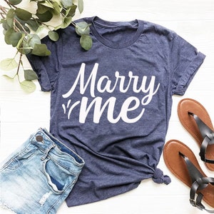 Marry Me Unisex Printed Washable T-Shirt - Stylish Fashionable Casual Tees - Modern / Trendy Graphic Cotton Tee - Round Neck Summer Shirts