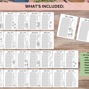 2026 Journal Bundle Planner Printable, Premade Bullet Journal Pages, Yearly Monthly Trackers, Habit Mood Trackers, Bujo Pages, Journal Kit image 4