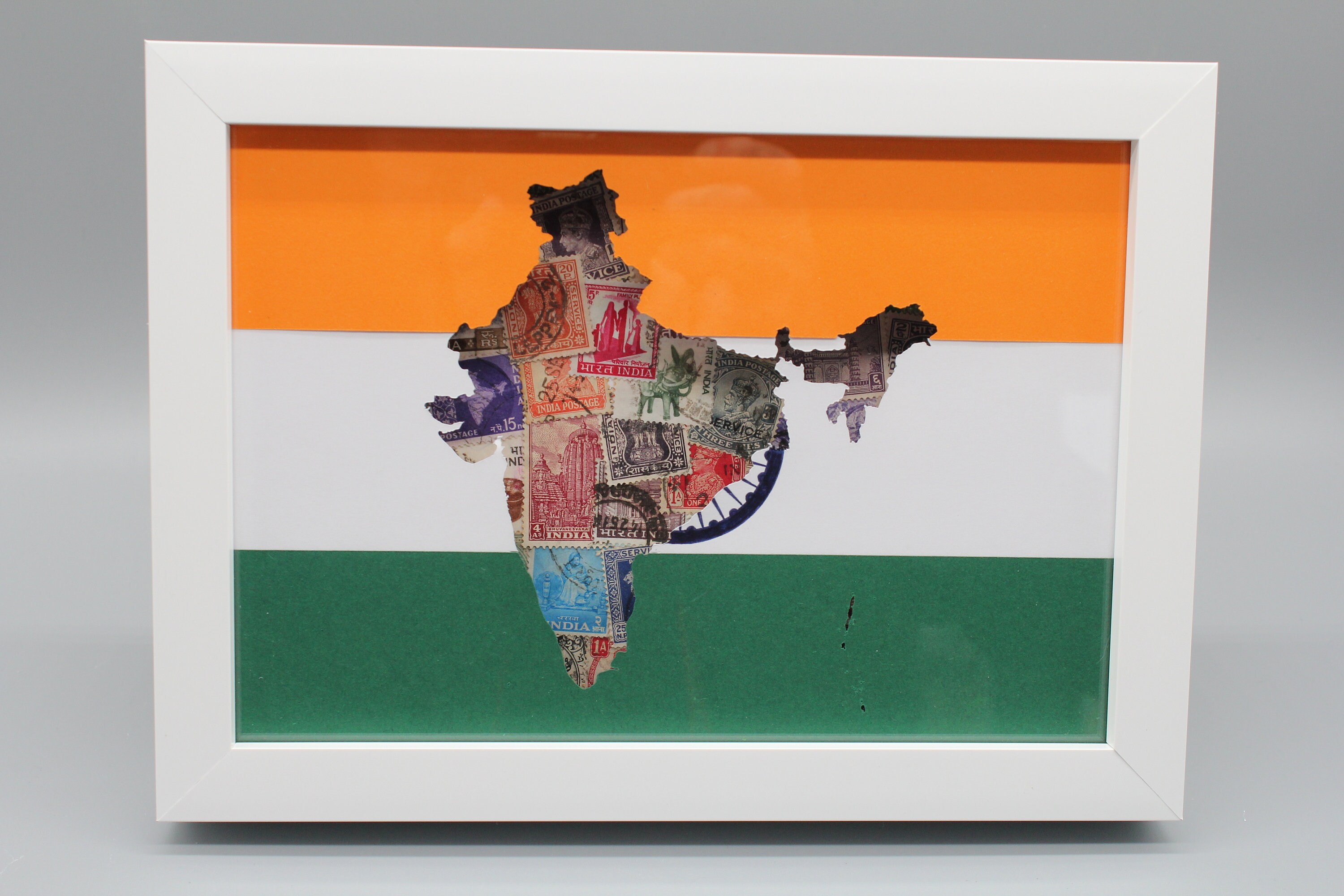 Frame of India Flag Country With India Stamps - Etsy