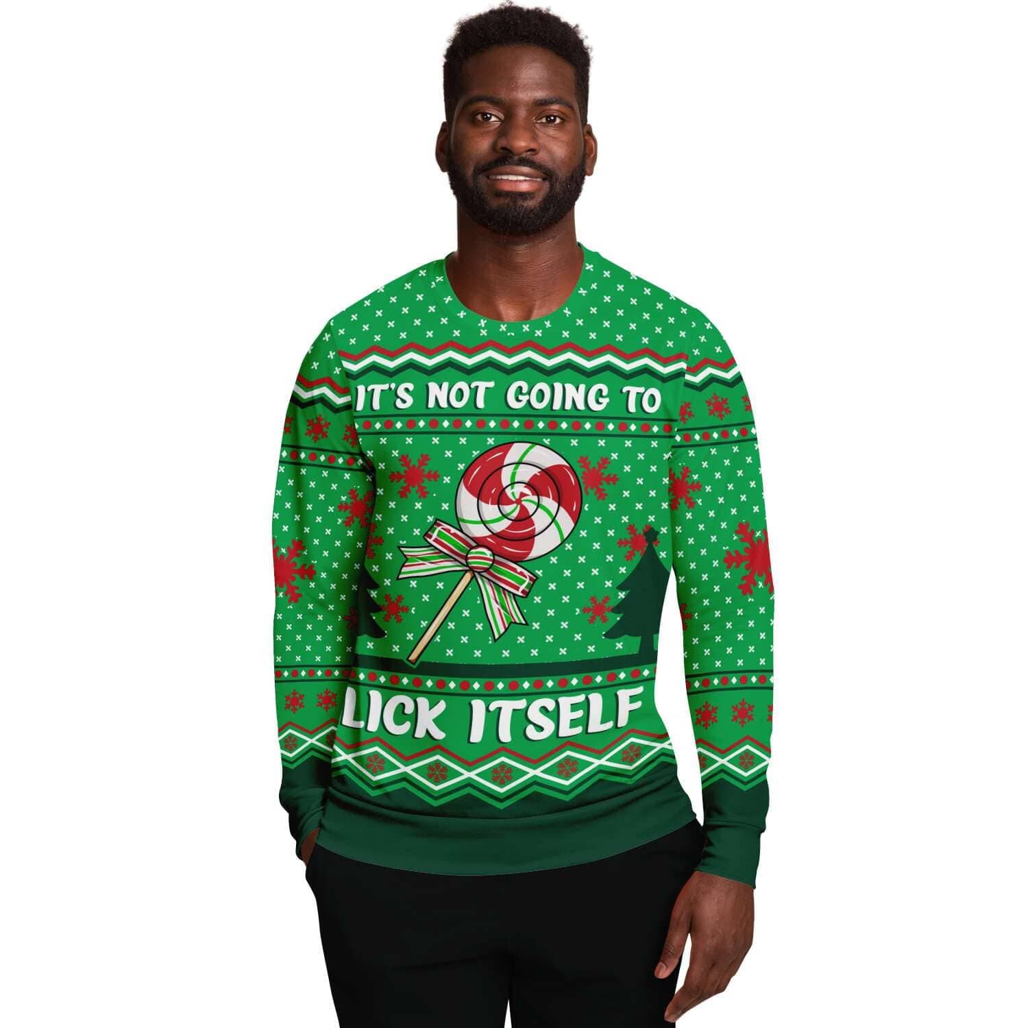 It's not going to lick itself Unisex Ugly Christmas 3D Sweater