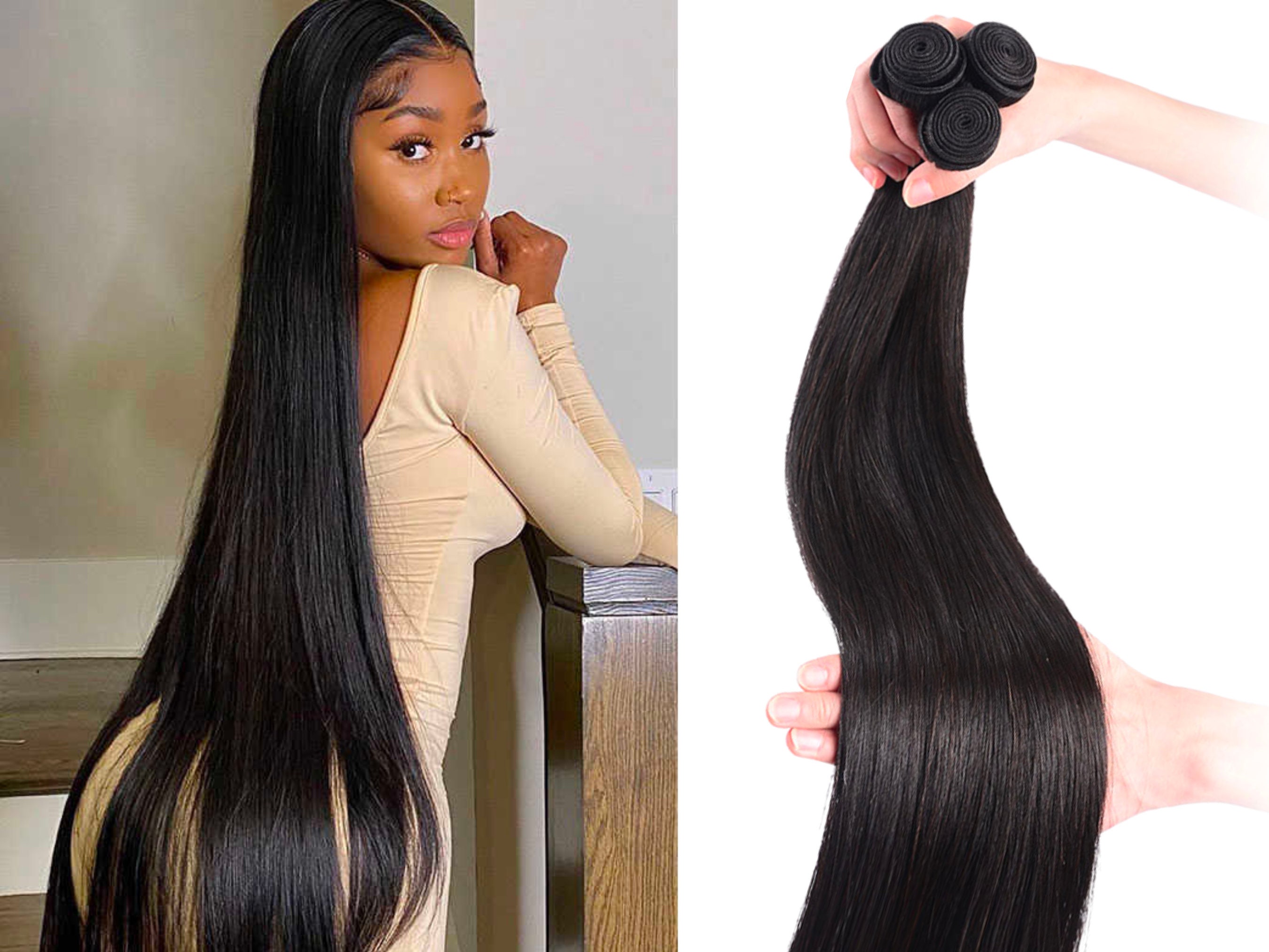 Buy CYNOSURE Brazilian Hair 3 Bundles 9A Virgin Unprocessed Straight Human  Hair 20 22 24inches Brazilian Straight Hair Online at Lowest Price in Ubuy  India B07787WLHG