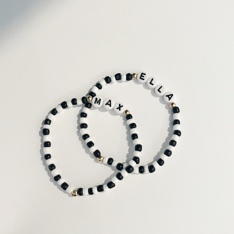 Little Words Beaded Bracelet Custom Color Bracelet Inspirational Bracelet Reminder Bracelet Personalized JewelrY image 3