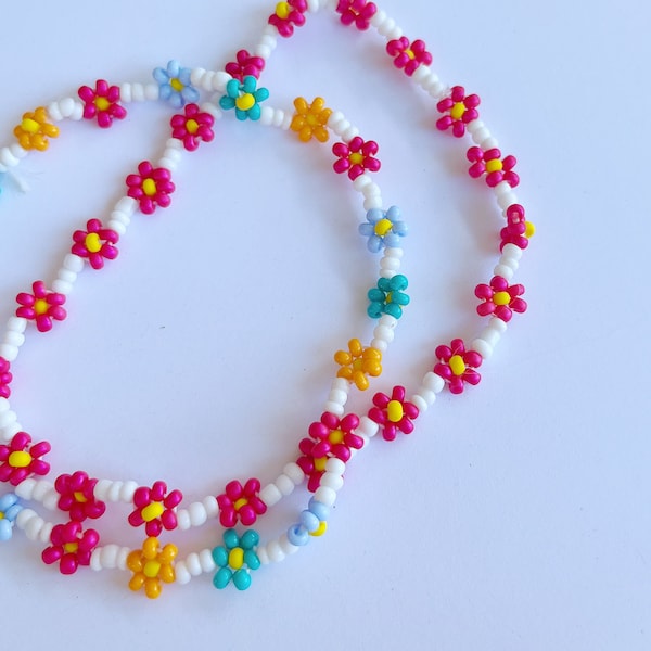 Daisy Chain Anklet | Summer Anklet | Waterproof Anklet | Flower Anklet | Beaded Anklet