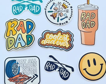 Rad Dad Vinyl Stickers | Father's Day Gift