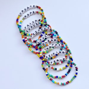 Little Words Beaded Bracelet | Custom Bracelet | Mantra Jewelry | Inspirational Bracelet | Reminder Bracelet | Personalized Jewelry