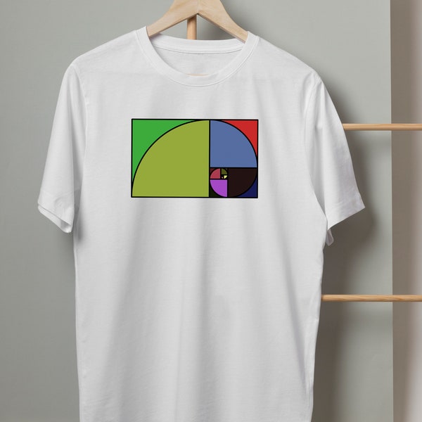 Fibonacci T-Shirt | Fibonacci Spiral Shirt | Fibonacci Art Tee | Science Shirt | Math Teacher Gift | Colorful Fibonacci Spiral Gift