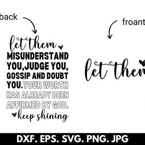 Let Them Svg Png, Keep Shining Svg, Self Worth Svg, Inspirational Svg, Love Svg Design, Self Worth Svg, Svg For Shirts, Instant Download