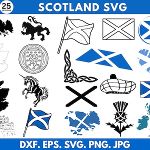 Ecosse Svg Png Bundle, Ecosse Png Bundle, clipart Ecosse, Silhouette Ecosse, fichiers Svg pour Cricut, téléchargement immédiat