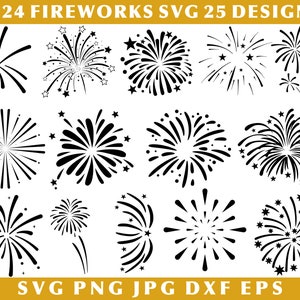 2024 Fireworks Svg, Happy New Year Svg, New Year Png, New Year 2024, Fireworks Png, Fireworks Clipart, New Years Shirt Svg,Silhouette,Cricut