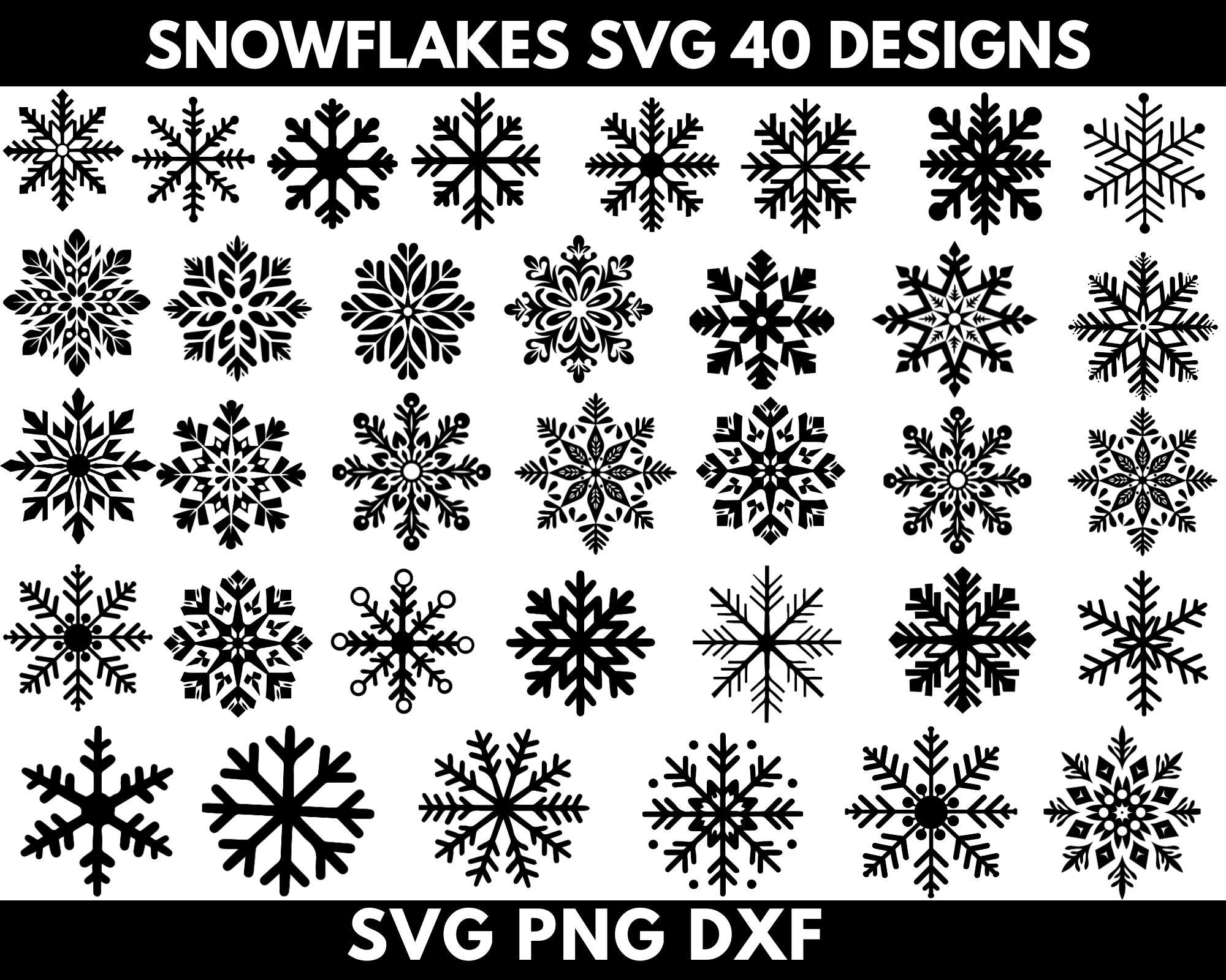 Snowflake Svg Router Snowflakes Svg Bundle, Set of 70 Snowflakes Png, Winter Snowflakes ...