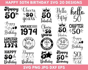 50th Birthday Svg Bundle, 50 And Fabulous Svg, Birthday Svg Bundle, Birthday Queen Svg, 50th Birthday Svg, Instant Download, Silhouette