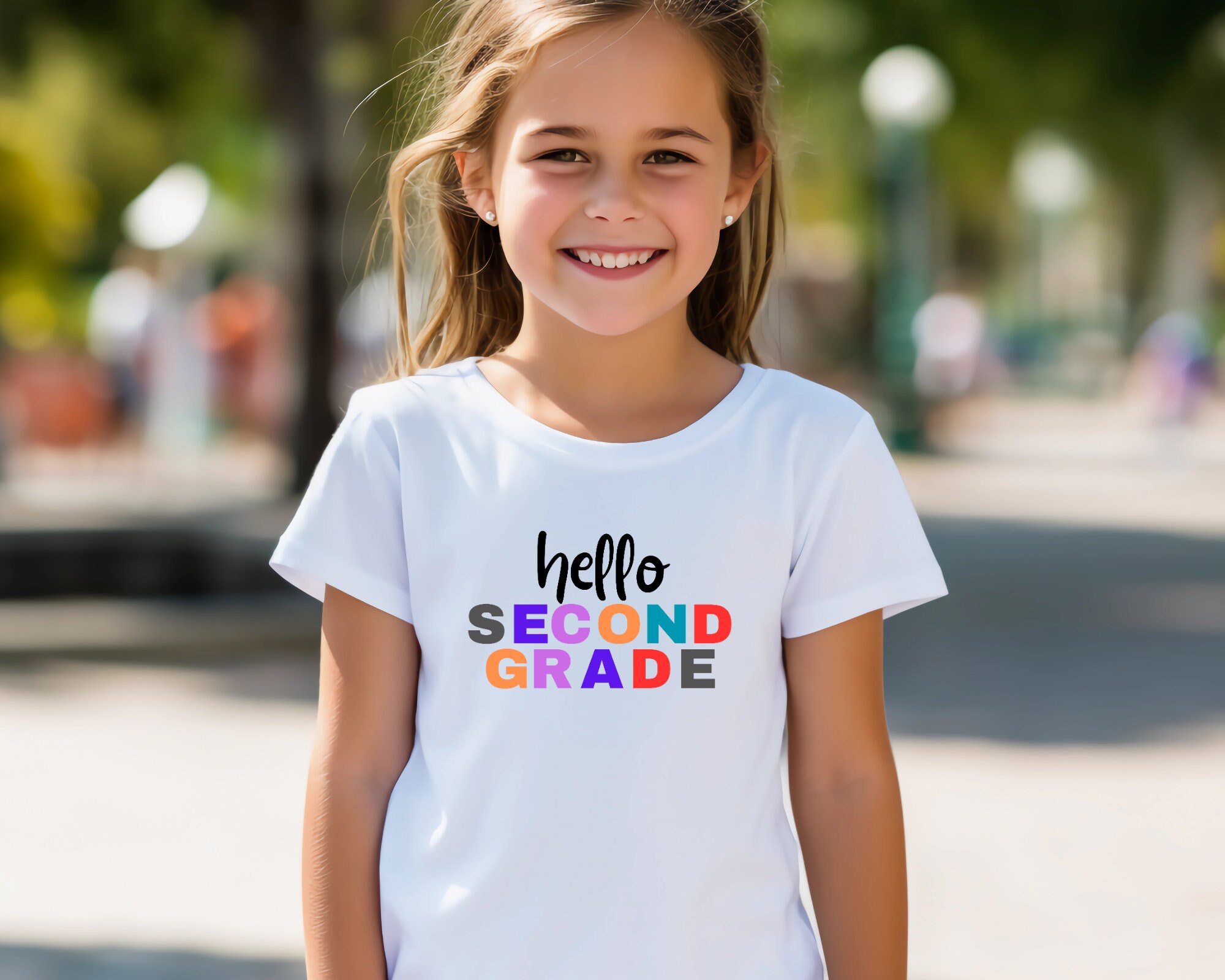 Hello Second Grade Svg, 2nd Grade Svg, Kid’s Shirt Svg,hand Lettered ...