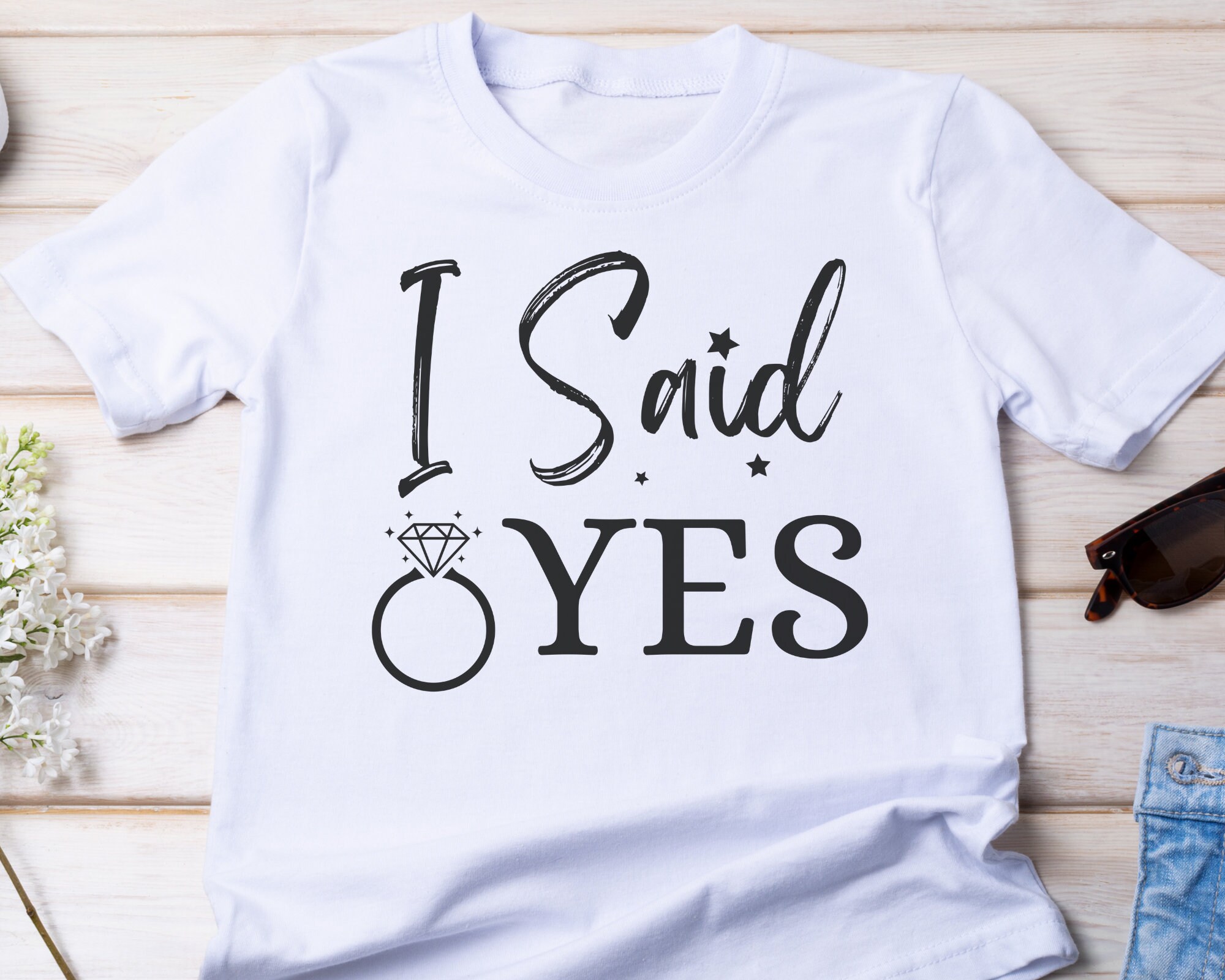I Said Yes Svg Png, Funny Svg, Positive Quote, Marriage Svg, Couple Svg ...