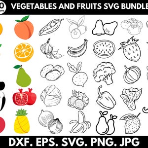 Vegetables Svg Bundle, Fruits Vegetables Svg, Vegetable Png, Vegetables Png Bundle, Funny Svg, Svg Files For Cricut, Instant Download