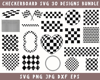 CheckerBoard Svg, CheckerBoard Png, Checkerboard Svg Bundle, Checkered Flag Svg,  Checker Board Pattern, Silhouette, Svg Cut Files