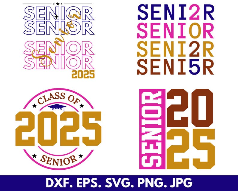 Senior 2025 Svg Bundle, Graduation Svg, Senior Class of 2025 Svg, High ...
