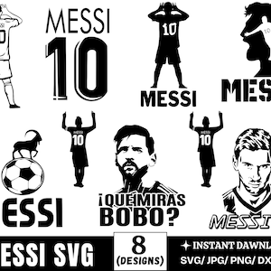 8 DESIGNS Messi Svg Bundle, Lionel Messi Png, Messi Png, Messi Shirt, Svg Files, Football Player Svg, Cr7 Svg, Svg Files For Cricut