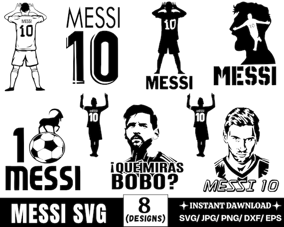 8 DESIGNS Messi Svg Bundle, Lionel Messi Png, Messi Png, Messi Shirt, Svg Files, Football Player Svg, Cr7 Svg, Svg Files For Cricut