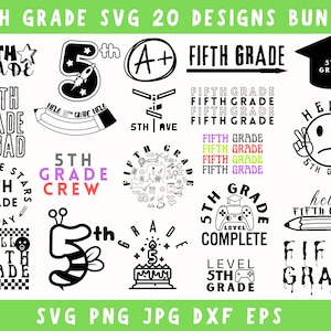 5th Grade Svg,5th Grade Png 5th Grade clipart,Back To School Svg,Fifth Grade Svg, 5th Grade Teacher,Fifth Grade Teacher,Svg Files For Cricut