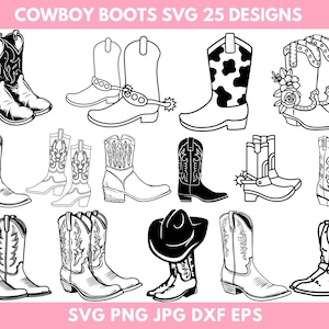 25+ Cowboy Boots And Hat Svg Bundle, Cowgirl Svg, Boots Svg, Svg File For Cricut, Cowgirl Boot Svg, Dxf, Floral Boots Svg, Instant Download