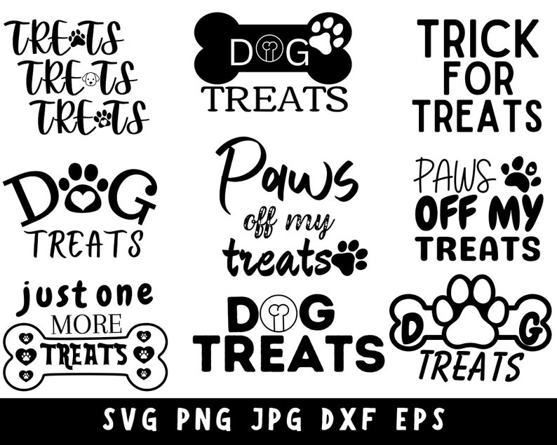 Dog Treat Bundle Svg Dog Svg Bundle Dog Treat Png Bundle Etsy