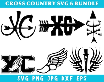 Cross Country Svg Bundle, Cross Country Logo, Svg For Shirts, Commercial Use Svg, Silhouette Svg, Cross Country Gifts, Svg Files For Cricut